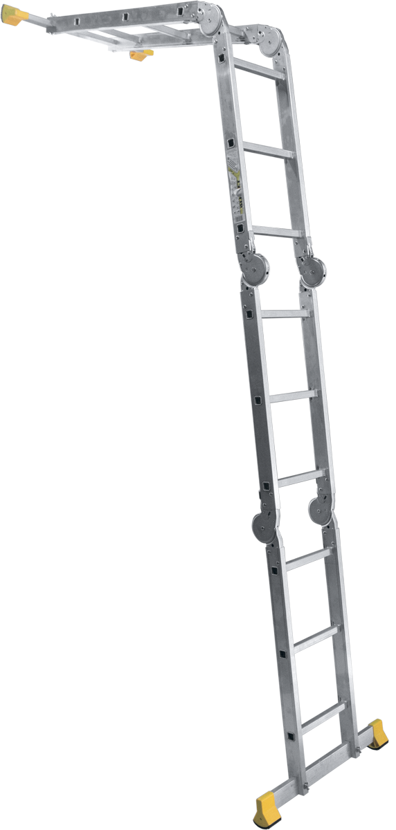 Professional Aluminum Four Section Hinged Multipurpose Ladder (Transformer)
