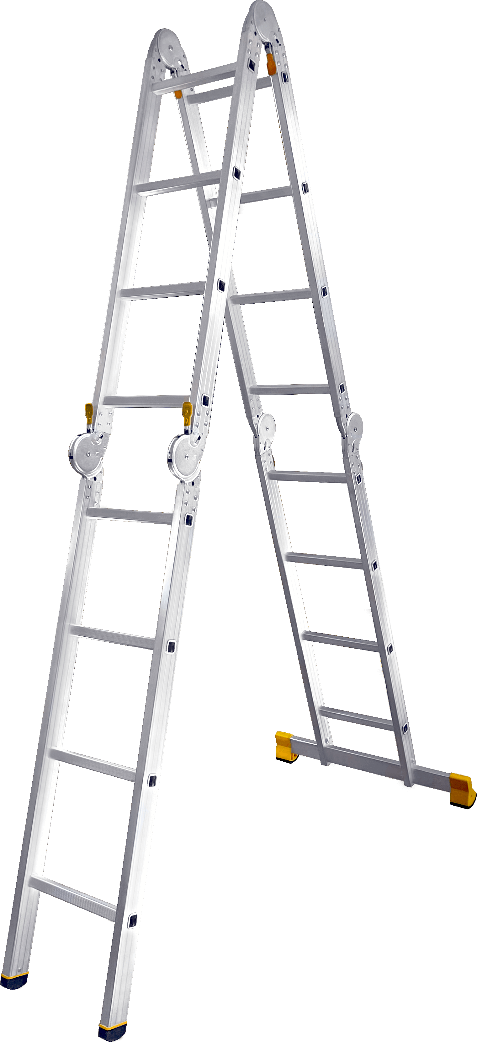 Aluminum Four Section Hinged Multipurpose Ladder (Transformer) 