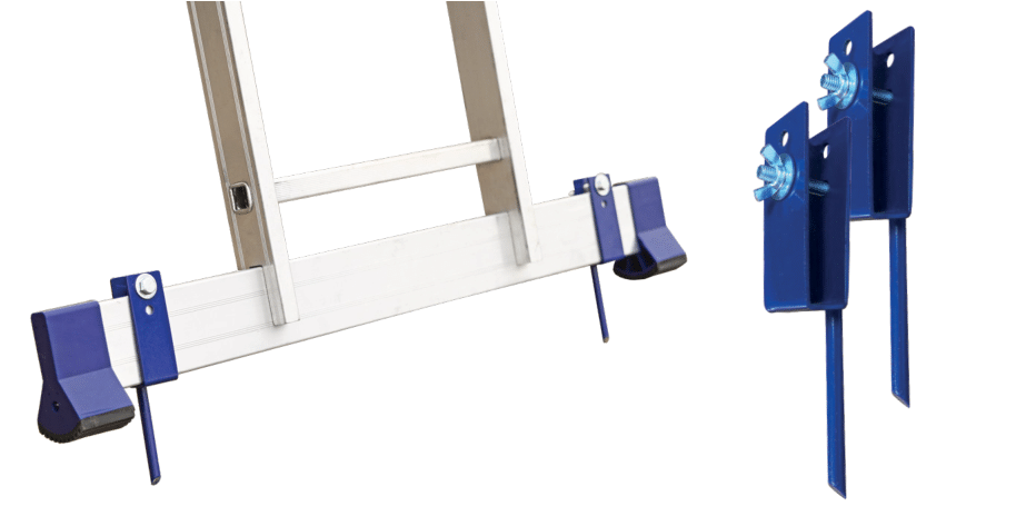 Sharp tips for installing ladders on soft ground