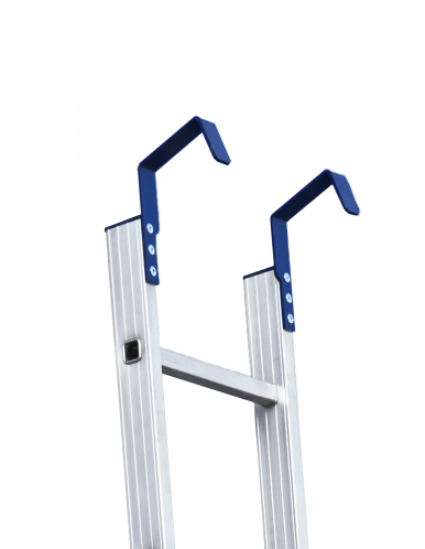 Aluminum ladder with hooks