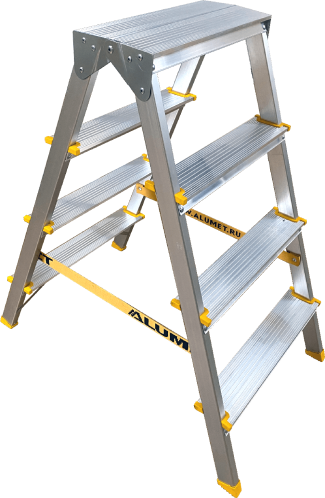 Professional aluminum ladder with anodized coating